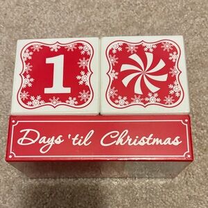 Hobby Lobby Red and White Christmas Countdown Blocks